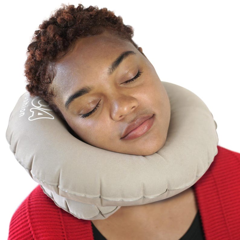 Boa Cushion Travel Neck Pillow Inflatable 360 Degrees Support for Head, Neck, and Chin image 4