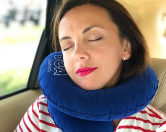 Aufblasbares Reise-Nackenkissen, ergonomische 360-Stütze, schnell aufblasen entleeren