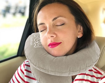 Almohada de viaje Boa Cushion, inflable, para el cuello, con soporte de 360 grados para cabeza, cuello y barbilla.