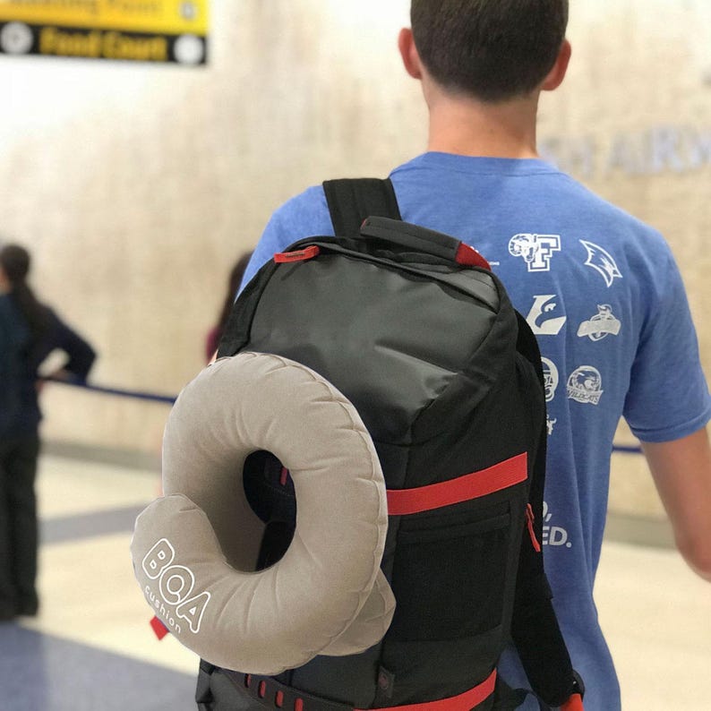 Boa Cushion Travel Neck Pillow Inflatable 360 Degrees Support for Head, Neck, and Chin image 9