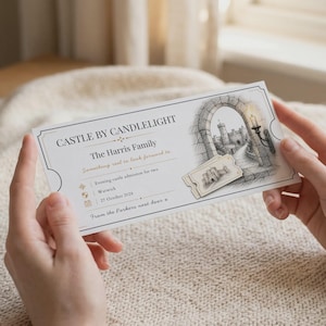 Custom Halloween Castle Visit Voucher for a Candlelit Evening Surprise