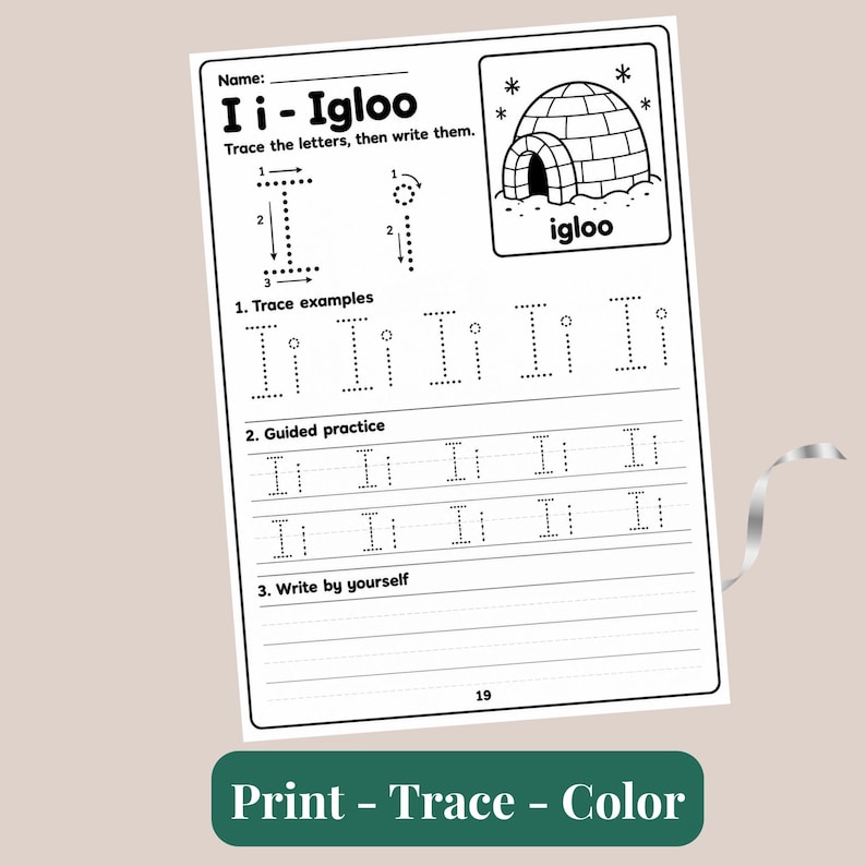 Alphabet Tracing Worksheets for Kids | Printable ABC Practice, Letter ...