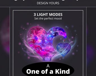 Herz in Herz Nachtlicht Tischdekoration