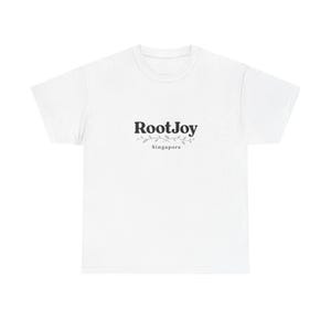 T-shirt RootJoy Singapore / Maglietta minimalista con testo e piccolo logo sul petto