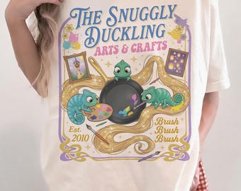 Disney Tangled Shirt, Rapunzel Pascal Tee, Snuggly Duckling Arts and Crafts Shirt, Tangled Fan Gift Tee, Cute Disney Princess Shirt