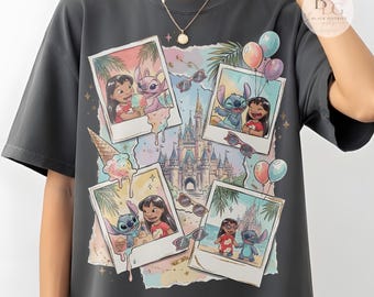 Stitch Lilo Disney Trip Shirt, Cute Cartoon Vacation Tee, Disneyland Scrapbook Shirt, Disney Family Vacation Tee, Beach Disney Outfit