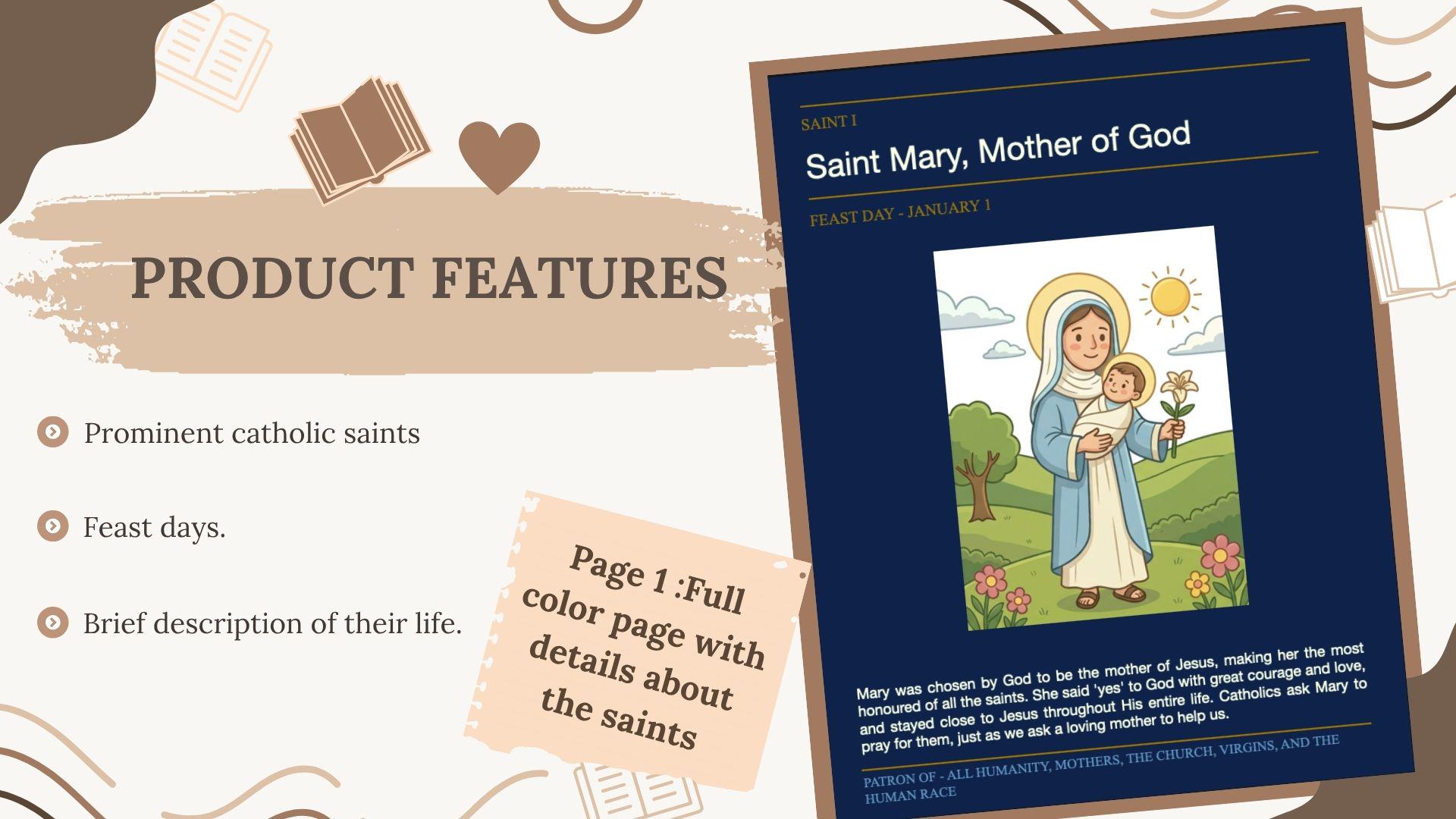 Catholic Saints Coloring Book for Kids | Ages 3-8 Activity Pages ...