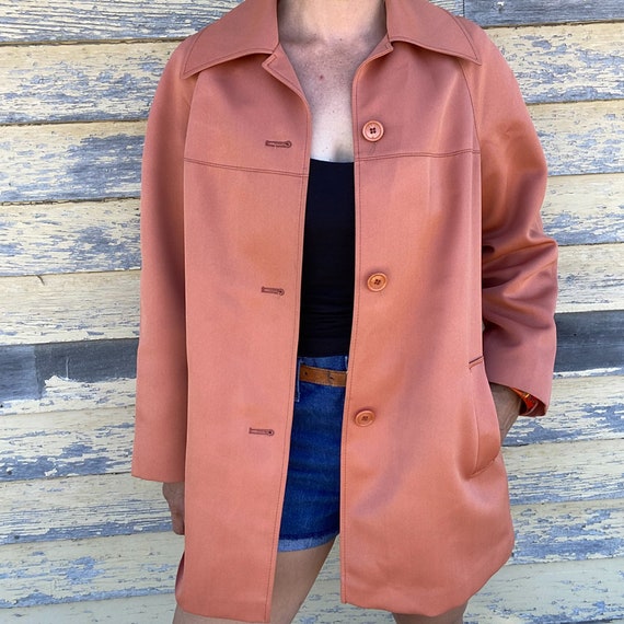 VALENTINES Dusty Rose Vintage Jacket, Heart butto… - image 9