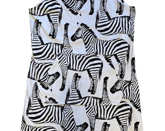 Zebra Tee-Shirt Dress with Kangaroo pocket