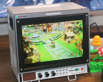 Vintage beeldbuis | 9,7" 2K-scherm | Retro pc-monitor | CRT-retrostijl