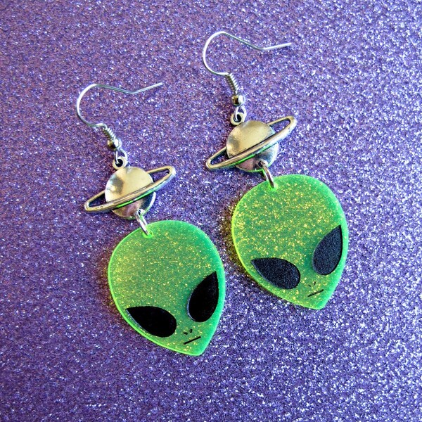 alien planet earrings