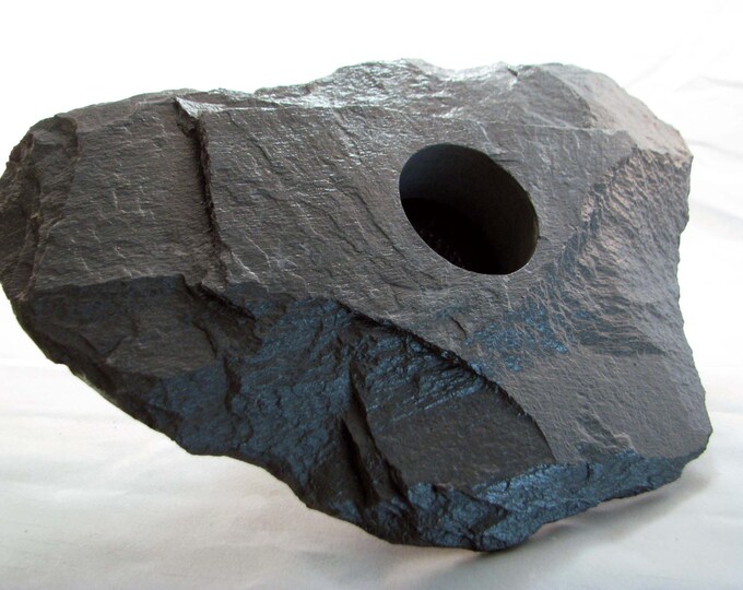 Ikebana Vase in Black Slate Etsy