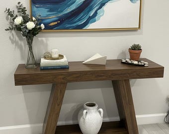 Rustic Console Table with Storage – 55 Inch Farmhouse Entryway Furniture