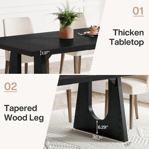 large dining table, rustic dining table, farmhouse kitchen table, modern dining table, wood dining table, rectangular dining table, table for six, table for eight, family dining table, modern farmhouse table, dining room table, kitchen dining furniture, large wood table, rustic kitchen table, modern wood table