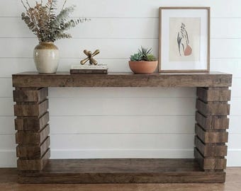 70.8 Inch Industrial Console Table with Storage Shelves – Narrow Entryway Hallway Furniture