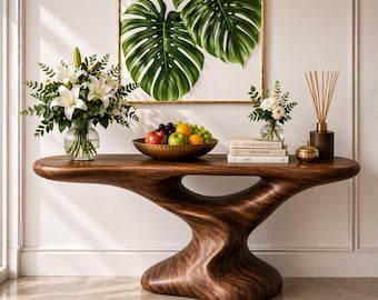 Luxury Organic Walnut Console Table