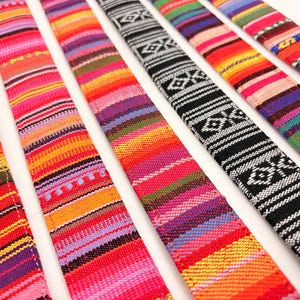 Alu-Schnalle * Farbenfrohes Streifen Hundehalsband Boho Ethno, bunt, verstellbar + Klickverschluss Bild 5
