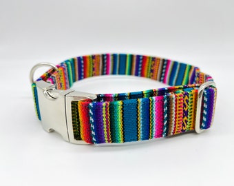 Adjustable Dog Collar, brightly colored boy + girl dog collar Peru