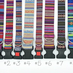 Farbenfrohes Streifen Hundehalsband Ethno, verstellbar, Klickverschluss image 3