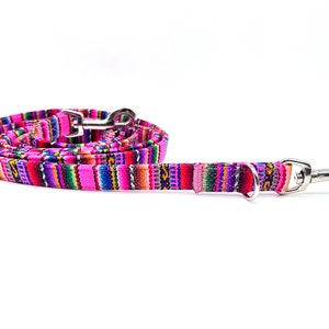 Correa para perro colorida con rayas PERU, étnica/México/Boho, correa ajustable de 3 vías o correa de ciudad imagen 1