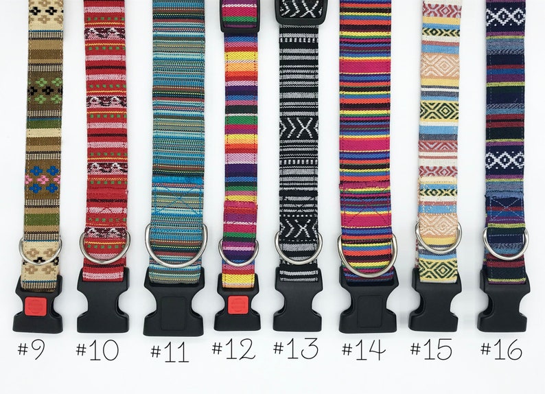 Farbenfrohes Streifen Hundehalsband Ethno, verstellbar, Klickverschluss image 4