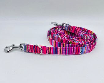 Farbenfrohe Hundeleine, Streifen, Etno/Meksyk/Boho, 3fach verstellbare Leine lub Cityleine