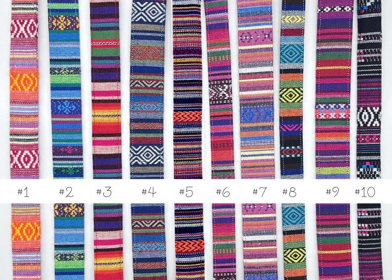 Size M Dog Harness, Ethnic Style, Colorful Stripes, Pink, Orange, Red, Hippie Style, Adjustable, Fabric Y-Harness, Various Colors image 2