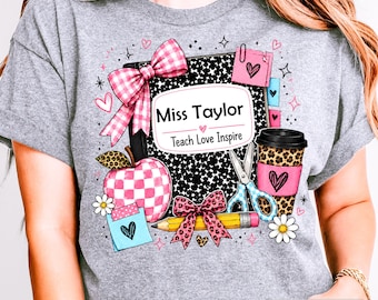 Teacher Shirt, Composition Shirt, Back to School Shirt, Custom Teacher Appreciation Tee
