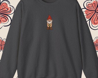 Naked Garden Gnome Sweatshirt | Mini Gnome Chest Design | Funny St. Patrick Shirt