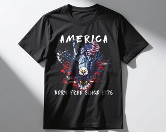 Camiseta patriótica del 4 de julio, camiseta del Día de la Independencia 2026, camiseta con estampado de la bandera de EE. UU., camiseta unisex con el orgullo americano.