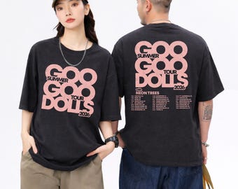 Camiseta de la gira de verano de Goo Goo Dolls 2026, camiseta de gira de banda de rock, camiseta gráfica de concierto vintage, regalo unisex para fans de la música