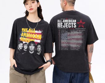 Camiseta de la gira All American Rejects 2026, camiseta vintage de banda, camiseta de concierto de pop rock, camiseta gráfica estilo Y2K, regalo para fans de la música