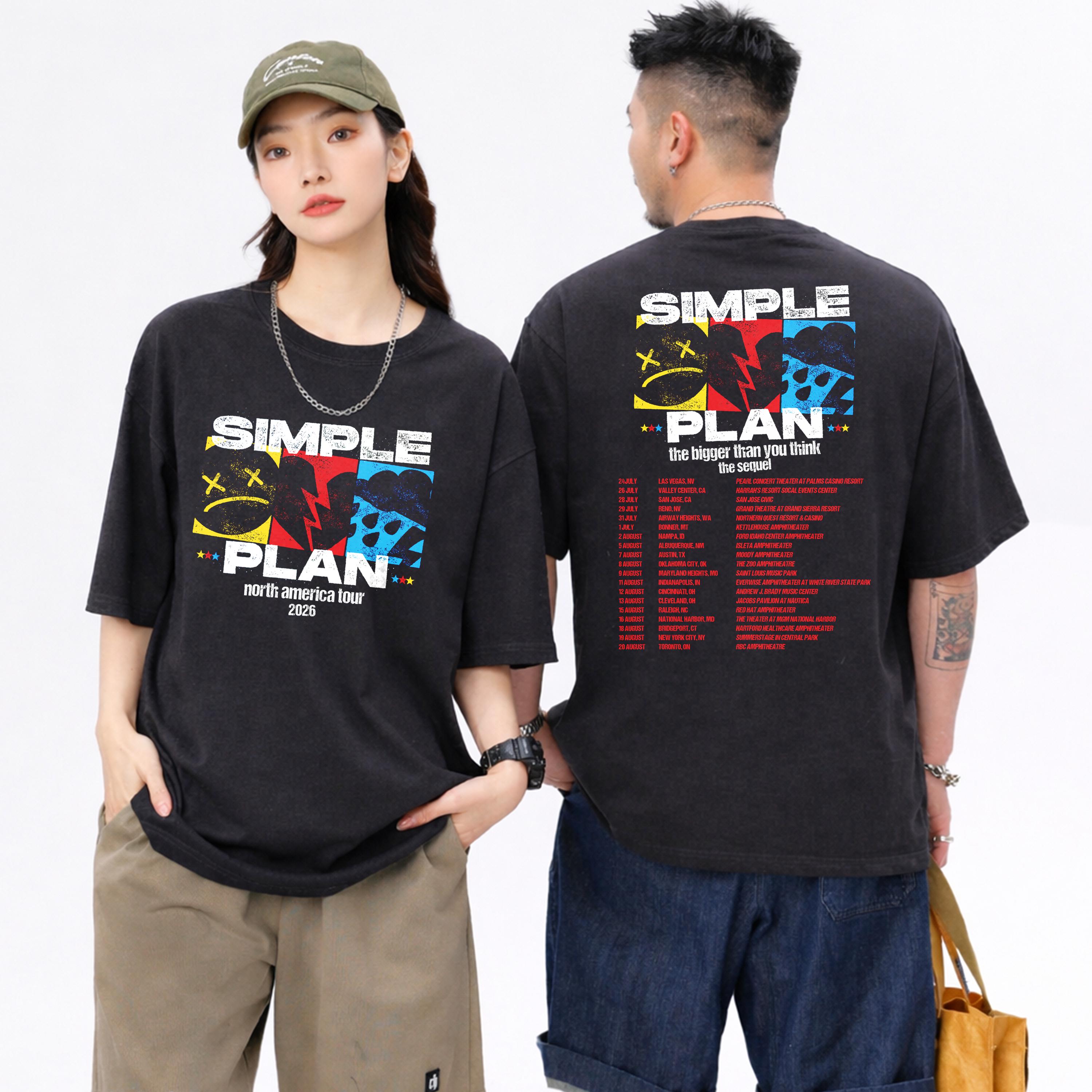 Simple Plan Bigger Than You Think the Sequel 2026 T-shirt, Pop