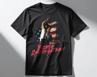 Camiseta vintage de Bruce Springsteen, banda de rock – Camiseta retro para fans de la música