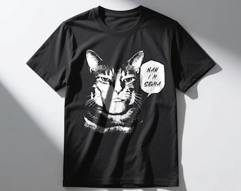 Camiseta gráfica "Nah I'm Sigma Cat" / Camiseta divertida y sarcástica con animales