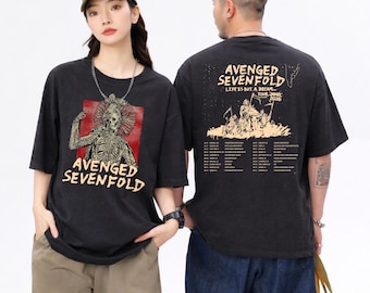 Camiseta de la gira Life Is But A Dream de Avenged Sevenfold 2026 / Camiseta de la gira A7X / Camiseta de banda de heavy metal / Regalo para conciertos de rock
