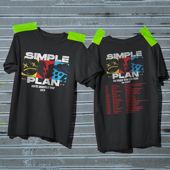 Simple Plan Bigger Than You Think the Sequel 2026 T-shirt, Pop