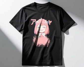 Camiseta de anime Anya Forger, camiseta gráfica de manga Spy x Family, top de estilo kawaii unisex.