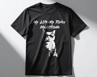 Camiseta divertida con meme de gato, camiseta con meme de gato, camiseta con estampado de gato adorable, regalo divertido para amantes de los gatos, camiseta unisex con estampado de gato.