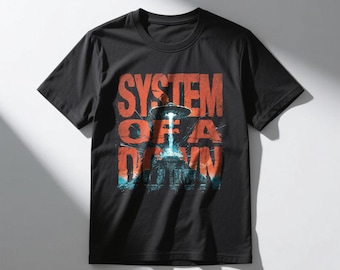 Camiseta inspirada en bandas de metal alternativo, camiseta gráfica de rock vintage, estilo streetwear de música heavy, camiseta grunge unisex.