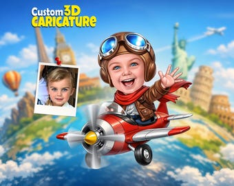 Custom 3D Caricature from Photo | Funny Personalized Portrait Gift | Cartoon Avatar 1 Person