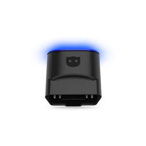 May include: A black rectangular device with a blue glowing top. The device has a small, stylized bear logo on the front. The bottom of the device has several small, rectangular openings.