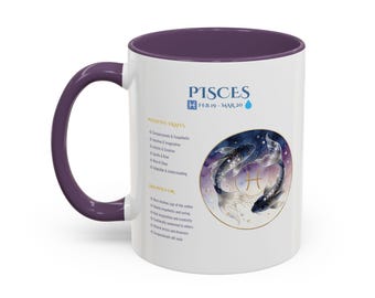 Pisces Mama Mug, Mother's Day Gift for Pisces Mom, Zodiac Coffee Mug, February March Birthday, Mermaid Astrology Gift for Her