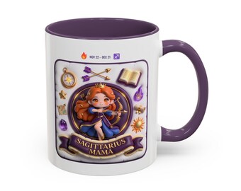 Sagittarius Mama Mug, Mother's Day Gift for Sagittarius Mom, Zodiac Coffee Mug, November December Birthday, Astrology Gift for Her