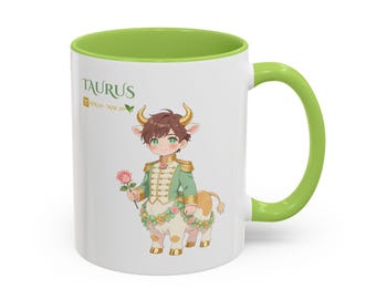 Taurus Mug, Gift for Taurus Boyfriend, Zodiac Coffee Mug, April May Birthday, Anniversary Astrology Gift for Him
