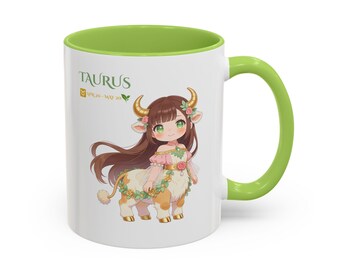 Taurus Mug, Gift for Taurus Girlfriend, Zodiac Coffee Mug, April May Birthday, Anniversary Astrology Gift for Her