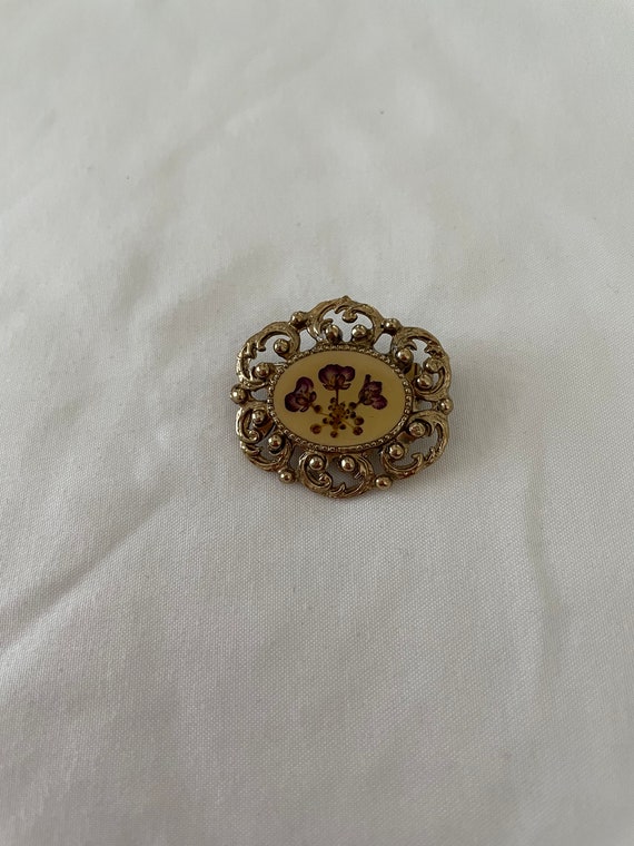 Antique flower brooch