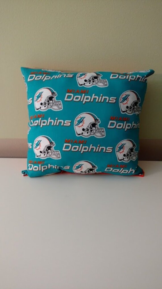 Miami Pillow Dolphins Pillow Miami Football Dolphins Etsy