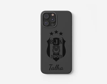 Beşiktaş-fanskal lasergraverat personligt skal telefonskal iPhone Q7 present Kara Kartal-logotyp Istanbul