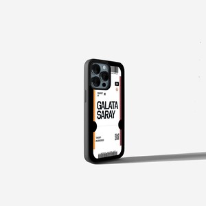 Galatasaray Telefonskal Tröjdesign Röd Gul iPhone Samsung Fotbollsfanskal Fan Merchandise Gåva Cim Bom bild 4